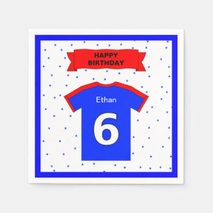 Servilleta De Papel 6.º nombre personalizado de la fiesta de cumpleaño