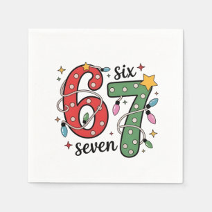 Servilleta De Papel 6 7 Seis Siete Mano Gen Z Alpha Meme Slang Navidad