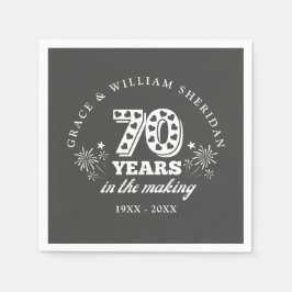 Servilleta De Papel 70º Aniversario de Boda En Camino