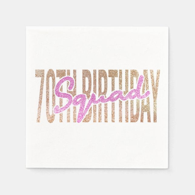 Servilleta De Papel 70.ª cita del escuadrón de cumpleaños (Anverso)