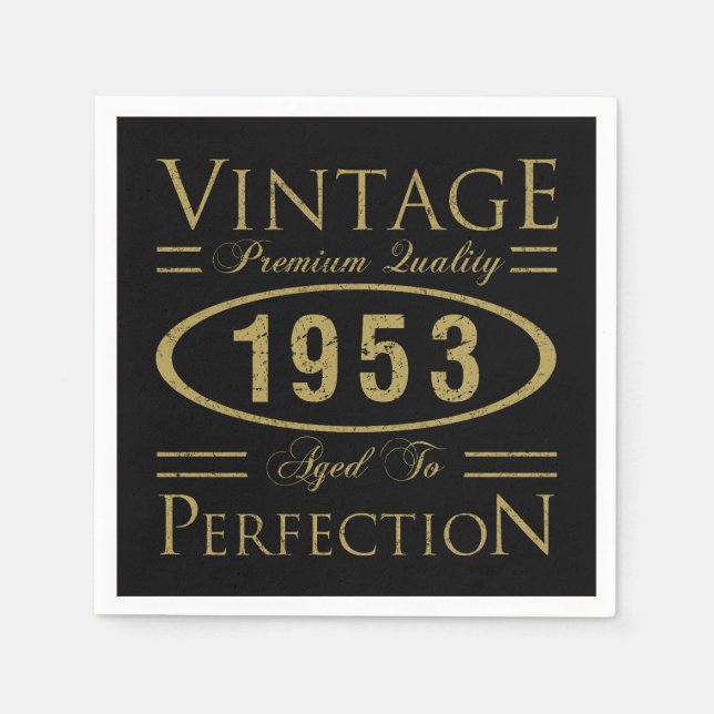 Servilleta De Papel 70.ª cosecha de cumpleaños 1953 (Anverso)