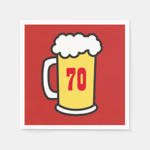 Servilleta De Papel 70.ª Cucharas de cerveza de fiesta de cumpleaños