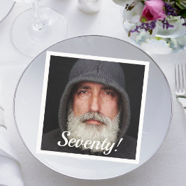 Servilleta De Papel 70.ª foto de cumpleaños guión de setenta chicos