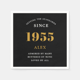 Servilleta De Papel 70.º Nombramiento de cumpleaños 1955 Moda elegante