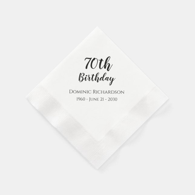 Servilleta De Papel 70.º Personalizado de la Cocktail Napkins (Borde)