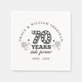 Servilleta De Papel 70 Aniversario de bodas en la eternidad