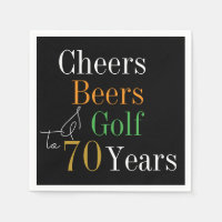 70 Años y Cervezas Golf Negro y Oro