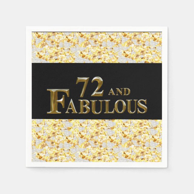 Servilleta De Papel 72 cumpleaños (Anverso)