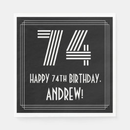Servilleta De Papel 74 Aniversario: Aspecto inspirado en el Art Deco "