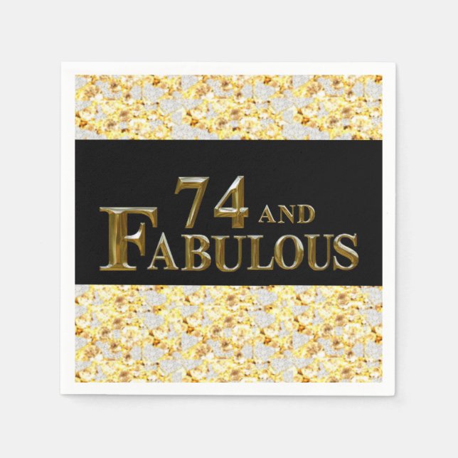 Servilleta De Papel 74 cumpleaños (Anverso)