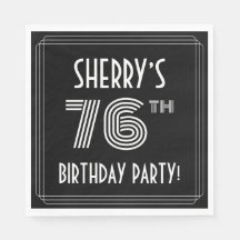 76ª Fiesta de Cumpleaños: Estilo Art Deco + Nombre