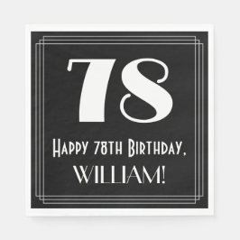 Servilleta De Papel 78º cumpleaños ~ Art Deco Inspirado Aspecto "78", 