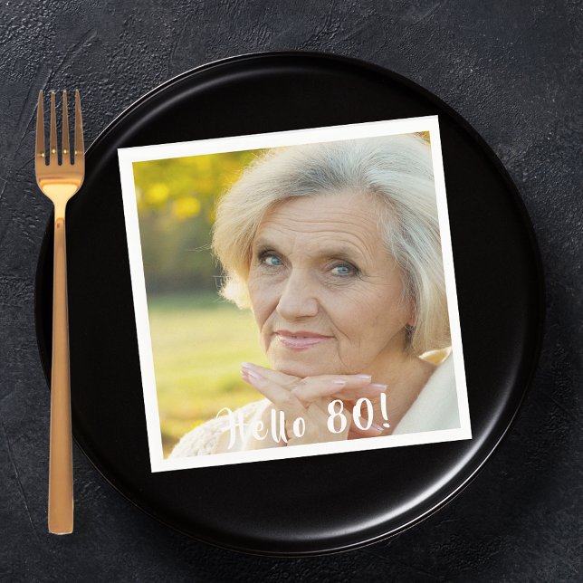 Servilleta De Papel 80.ª fiesta de cumpleaños foto hola 80 mujeres (Subido por el creador)
