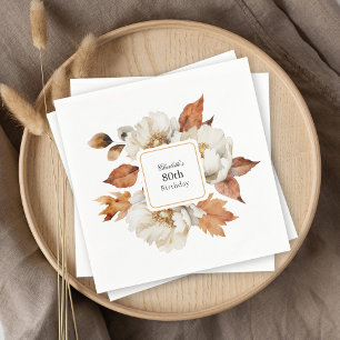 Servilleta De Papel 80.ª floral de flor de otoño rústica