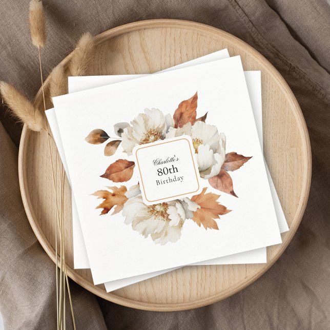 Servilleta De Papel 80.ª floral de flor de otoño rústica (Subido por el creador)