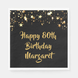Servilleta De Papel 80.º nombre de las estrellas del oro negro