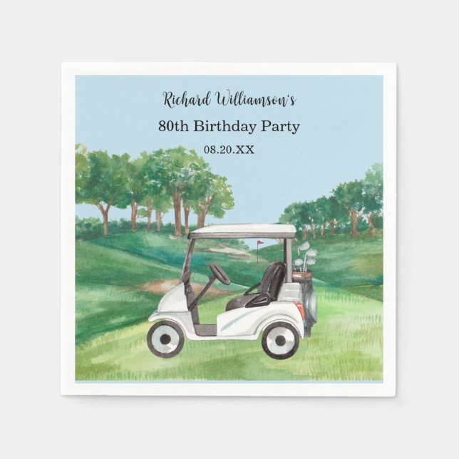 SERVILLETA DE PAPEL 80 (CUALQUIER AÑO) CURSO DE GOLF DEL PARTIDO CUMPL (Anverso)