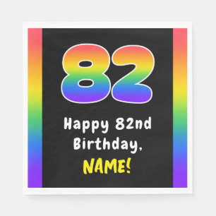 Servilleta De Papel 82º cumpleaños: Espectro arcoiris # 82, nombre per