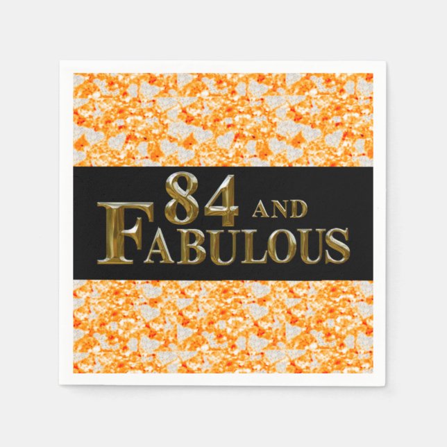 Servilleta De Papel 84 cumpleaños (Anverso)
