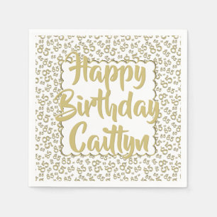 Servilleta De Papel 85.º cumpleaños Patrón de número aleatorio de oro 