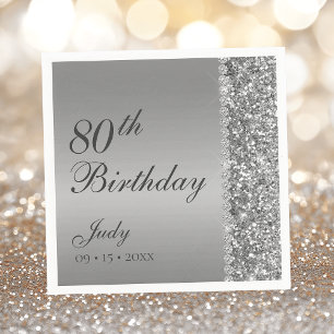 Servilleta De Papel 85.º elegante cumpleaños plateado
