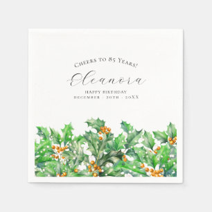 Servilleta De Papel 85 cumpleaños Diciembre Personalizado de la flor d