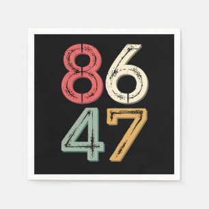 Servilleta De Papel 86 47 Anti Trump Vintage estilo retro 80