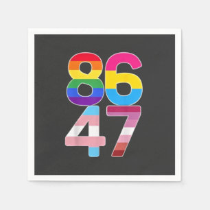 Servilleta De Papel 86 47 Regalo del mes del orgullo LGBTQ contra Trum