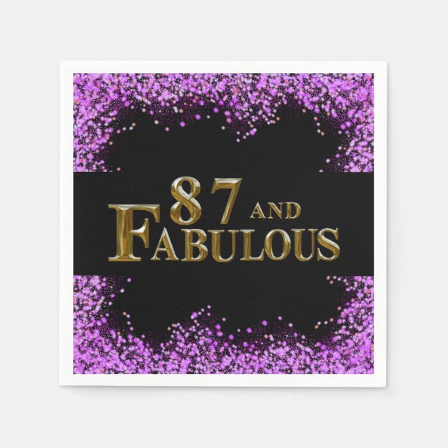 Servilleta De Papel 87 cumpleaños (Anverso)