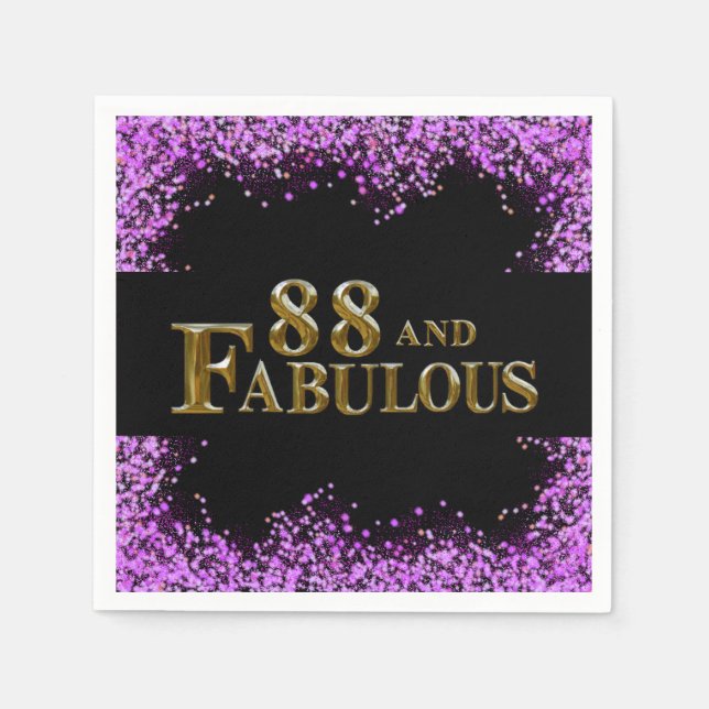 Servilleta De Papel 88 cumpleaños (Anverso)