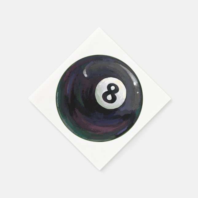 Servilleta De Papel 8 Ball (Borde)