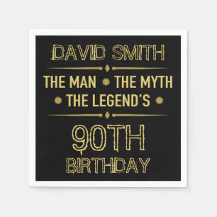 Servilleta De Papel 90.ª leyenda del mito del hombre de cumpleaños
