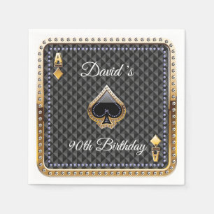 Servilleta De Papel 90.ª tarjeta de juegos de póquer Casino Napkins de