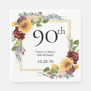 Servilleta De Papel 90.º natalicio de los girasoles