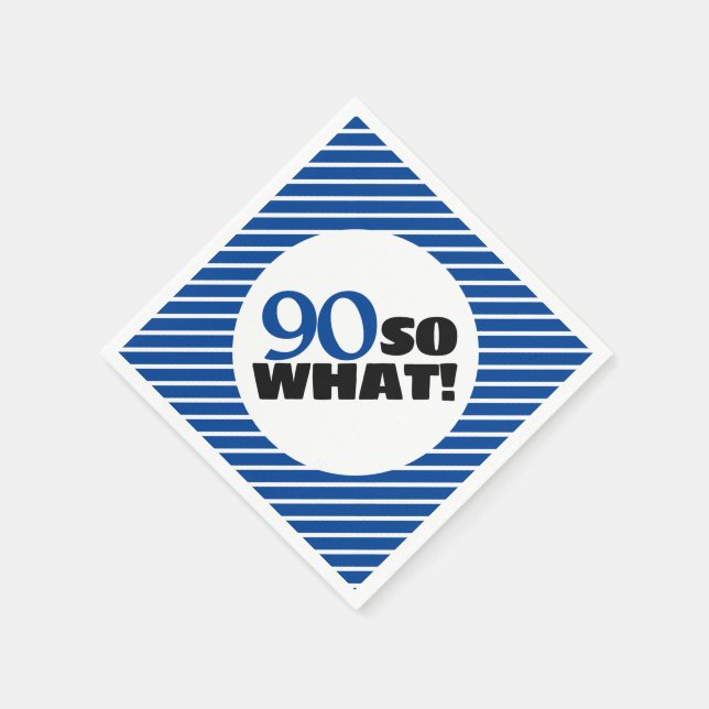 Servilleta De Papel 90 Así que qué tira azul positiva 90 cumpleaños (Borde)