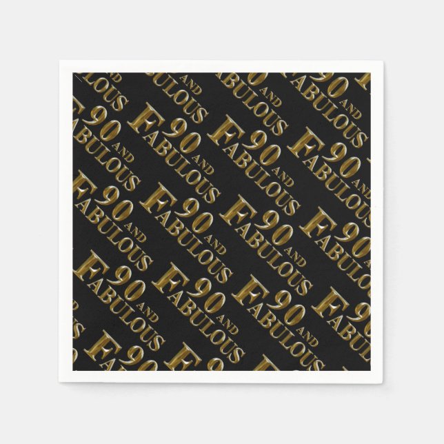 Servilleta De Papel 90 cumpleaños (Anverso)