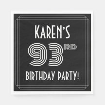 93.ª Fiesta de Cumpleaños: Estilo Art Deco + Nombr