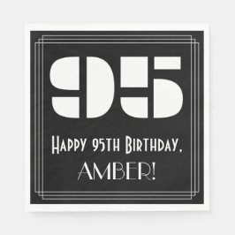 Servilleta De Papel 95 Aniversario: Aspecto inspirado en el Art Deco "