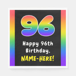 Servilleta De Papel 96º cumpleaños: Espectro arcoiris # 96, nombre per