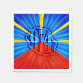 Servilleta De Papel 974 Ile de la Réunion - Drapeau réunionnais