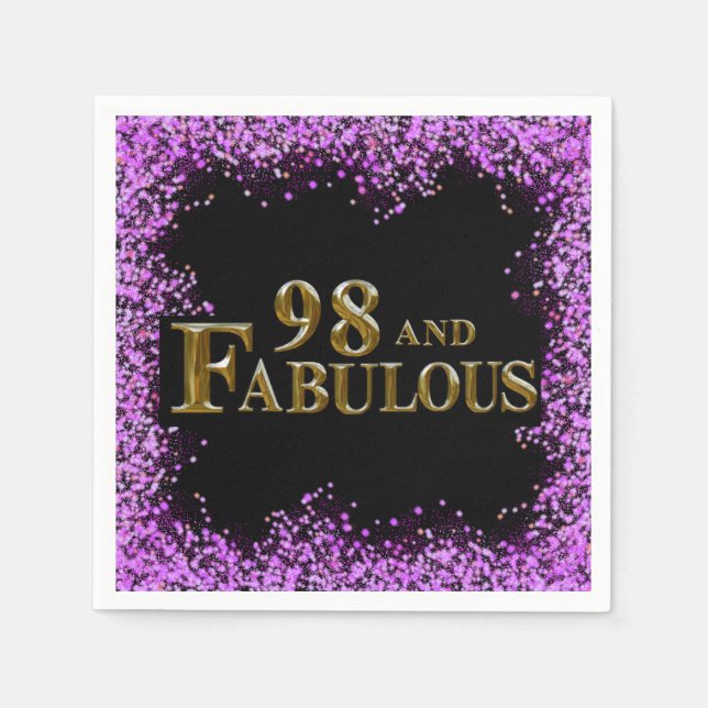 Servilleta De Papel 98 cumpleaños (Anverso)