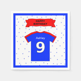 Servilleta De Papel 9.ª fiesta de cumpleaños chicas y niños añaden nom