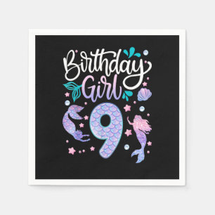 Servilleta De Papel 9 Year Old Gifts Birthday Girl Kids 9th Birthday M