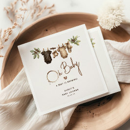 Servilleta De Papel A Baby is Brewing' Coffee Baby Shower