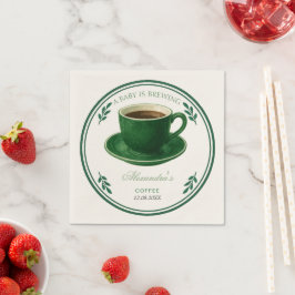 Servilleta De Papel A Baby Is Brewing Coffee Cup Baby Shower