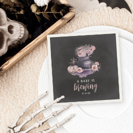 Servilleta De Papel A Baby Is Brewing | Cute Halloween Baby Shower