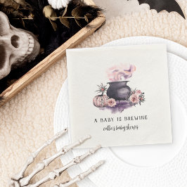 Servilleta De Papel A Baby Is Brewing | Halloween Baby Shower