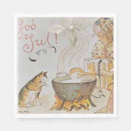 Servilleta De Papel A charming Scandinavian winter scene Tack Kort