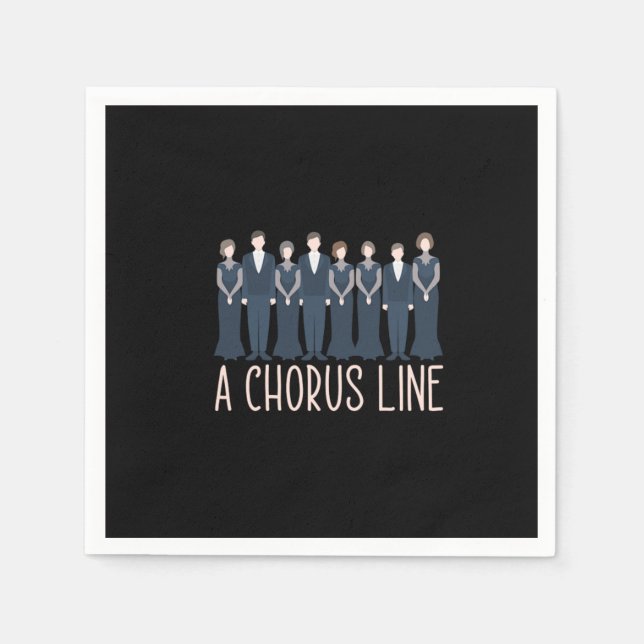 Servilleta De Papel A Chorus Line Choir Singings Choral Music Gift (Anverso)