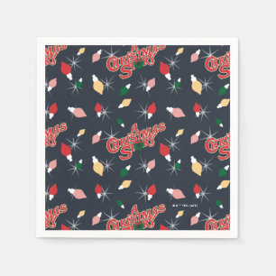 Servilleta De Papel A Christmas Story   Christmas Lights Pattern